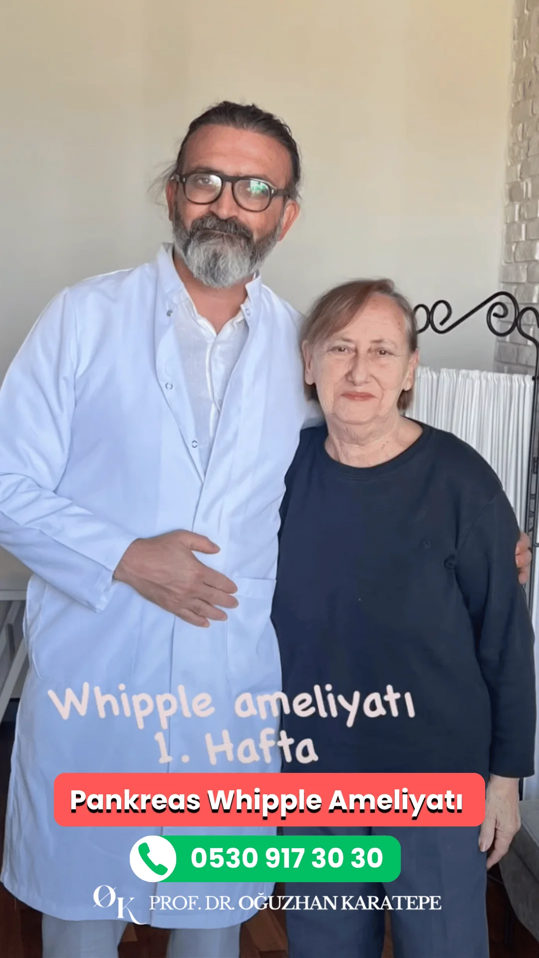Pankreas kanseri ameliyatı sonrası hasta görüntüsü