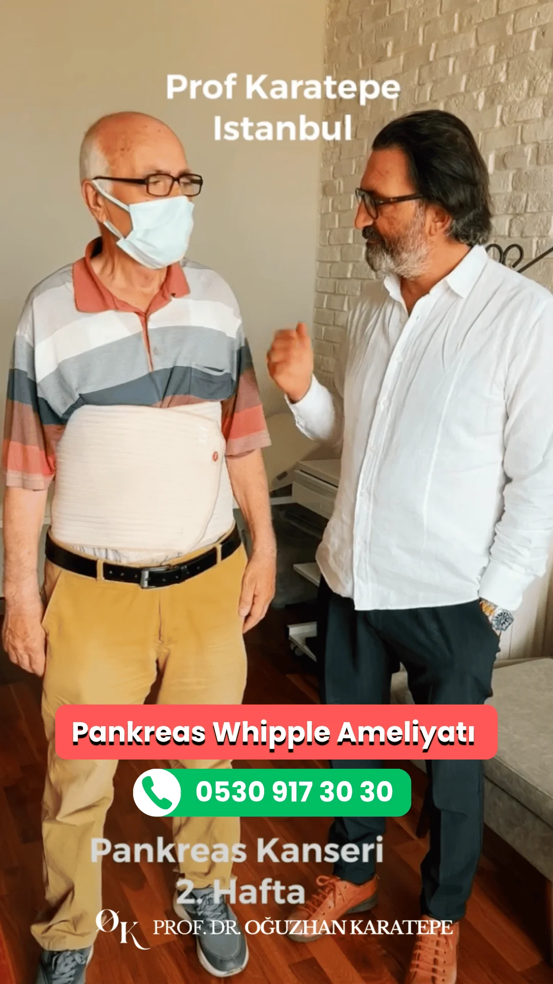 Whipple ameliyatı olmuş pankreas kanseri hastası